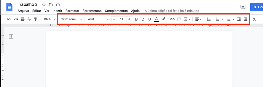 Formatação de textos com estilos