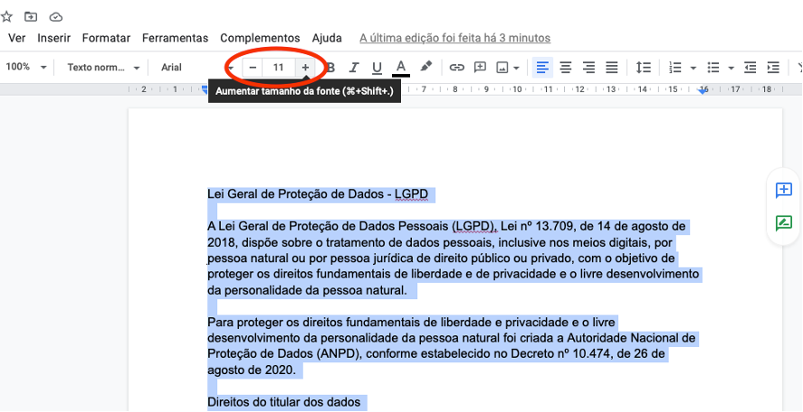 Formatação de textos com estilos