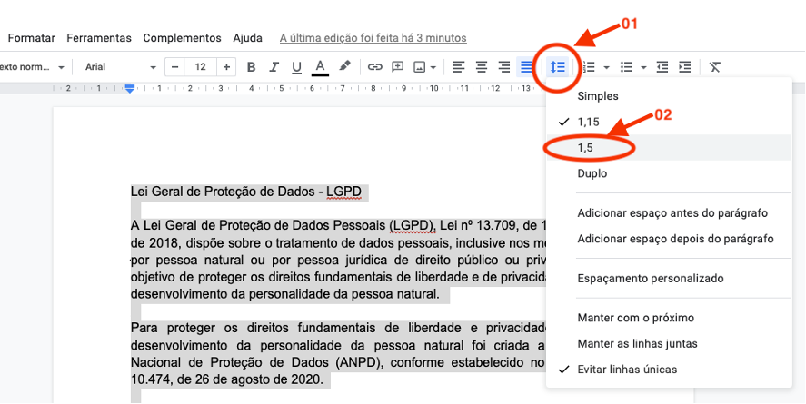 Formatação de textos com estilos