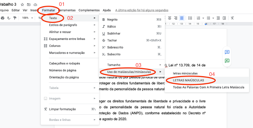 Formatação de textos com estilos