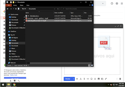 Enviando e-mail