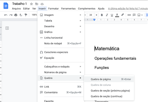 Enviando e-mail