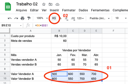Formatação de textos com estilos